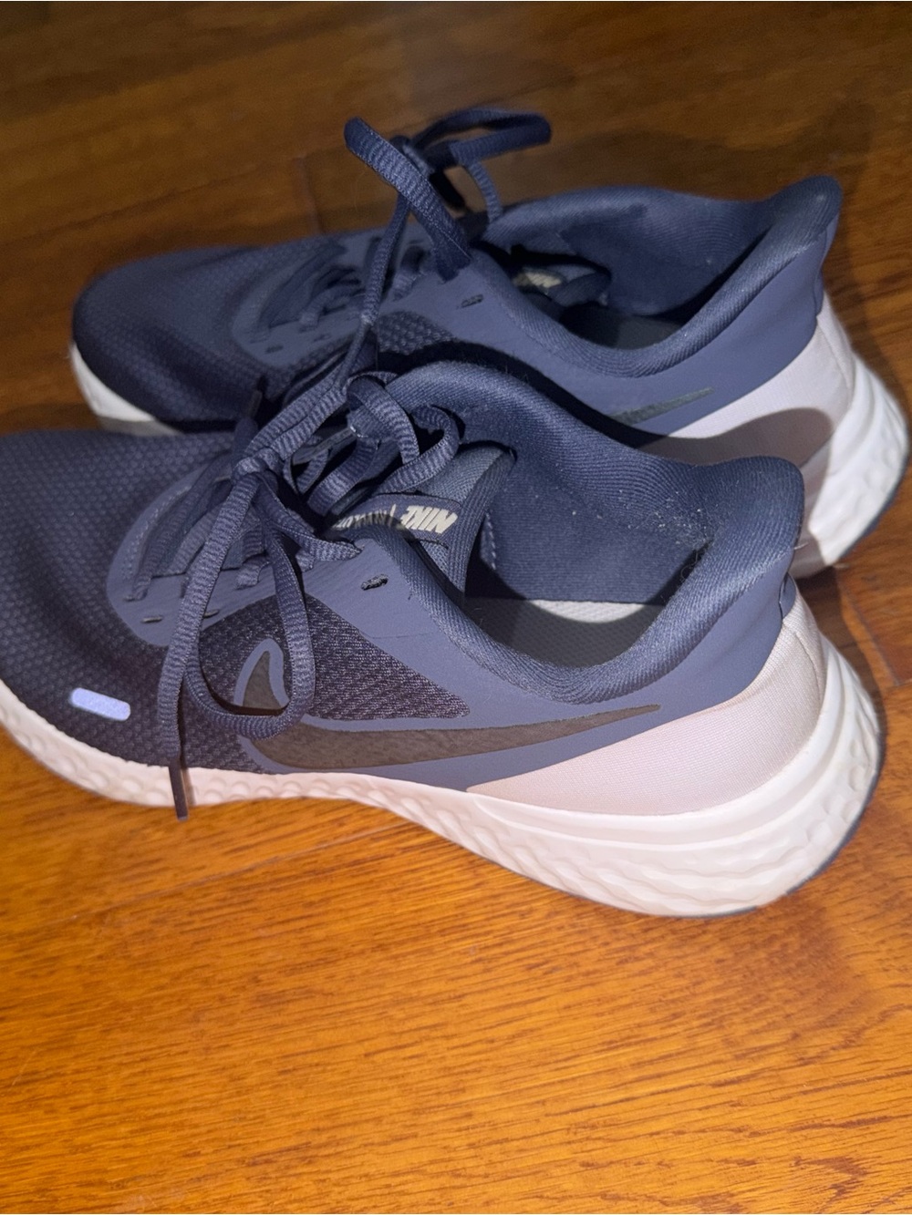 Nike Navy and White Women's Athletic Shoes
